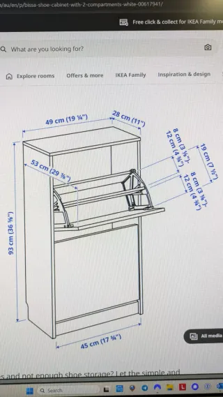 2 X Mueble Zapatero Ikea. Medidas ver última foto