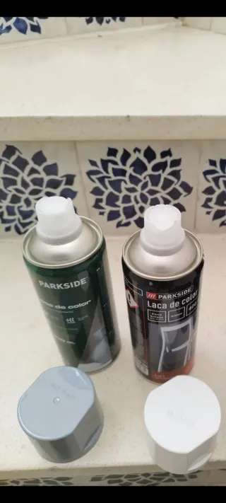 2 Lacas de color Parkside Gris 400ml NUEVO!!