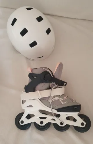 Patines en línea y casco infantil Oxelo