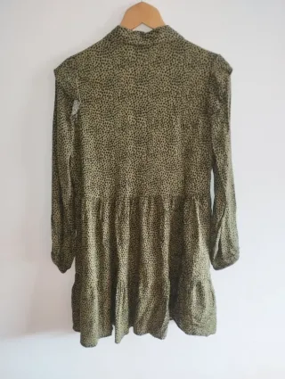 Vestido verde estampado Stradivarius