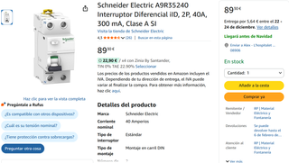 Schneider Electric A9R35240 Diferencial Superinmun