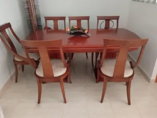 Mueble de salón completo madera y cristal
