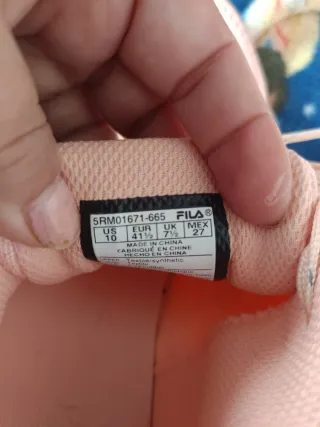 Botines Fila Rosa y Blanco