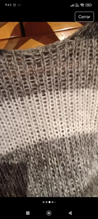 Jersey rayas lana gris y blanco