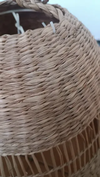 Lampade a sospensione in iuta/vimini (2 unità)