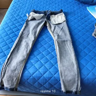 Jeans donna blu con zip taglia 27.  XS