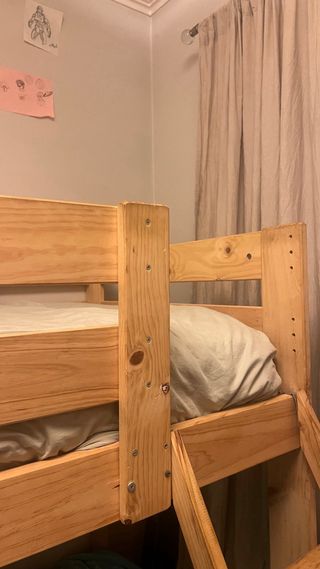 Cama litera madera natural de LUFE. Urge vender!