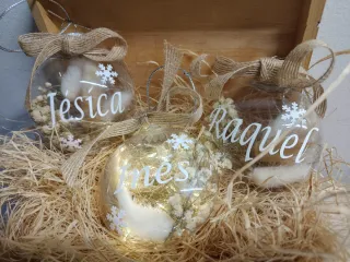 Bola Navidad Personalizada con Luces