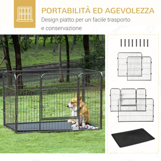 Box per Cani Recinzione in Metallo per Animali con