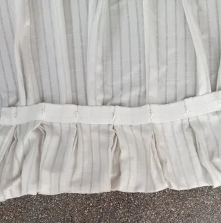 Quattro tende bianche plissettate triple