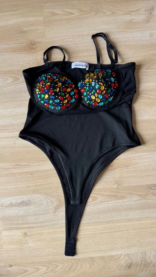 Body con strass colorati