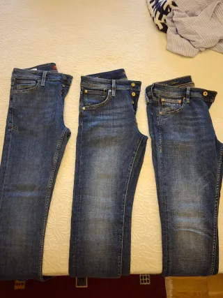 Pack 3 Vaqueros Jack & Jones Azules Nuevos