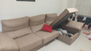 Sofá Cherlong Beige con Almacenamiento