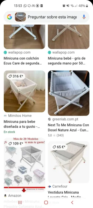 Minicuna plegable para bebé