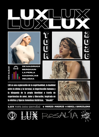 Camiseta personalizada Rosalía Lux Tour 2026