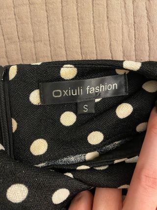 Vestido lunares negro y blanco