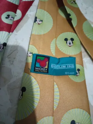 Lote 2 corbatas vintage Mickey Mouse Disney