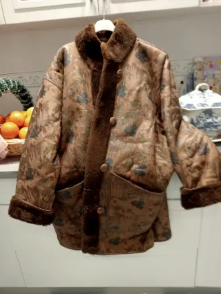 Chaquetón Piel Forro Entero Marrón Multicolor