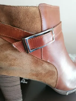 Botines de piel marrones talla 41