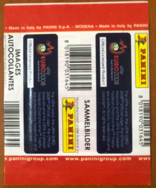 Sobre sin abrir - Euro 88 de Panini