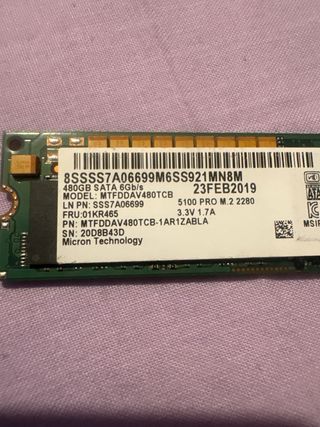 SSD Lenovo 480GB M.2 2280
