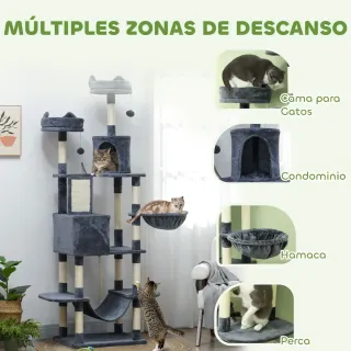 Árbol Rascador Gatos Grande 206cm