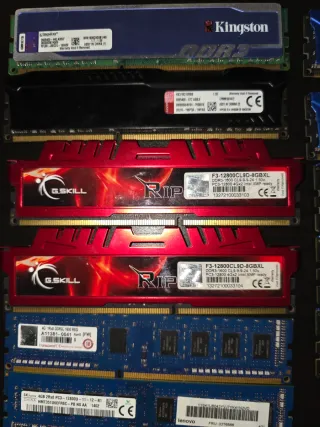 Lote Memorias RAM DDR3 G.Skill y Kingston
