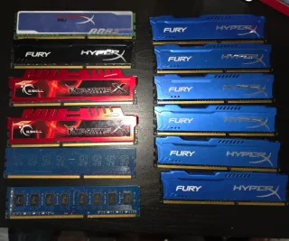 Lote Memorias RAM DDR3 G.Skill y Kingston
