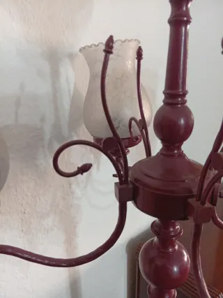 Lámpara de pie vintage morada