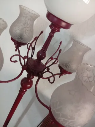 Lámpara de pie vintage morada