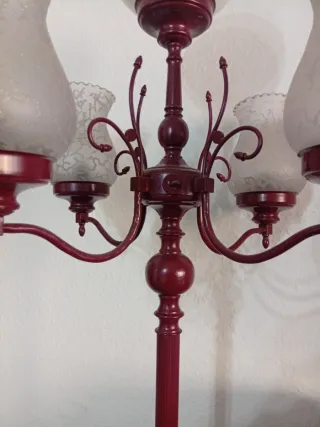 Lámpara de pie vintage morada