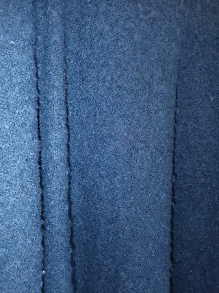 Bufanda azul con mini flecos