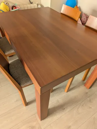 Mesa comedor extensible madera 135x90cm