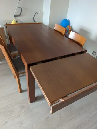 Mesa comedor extensible madera 135x90cm