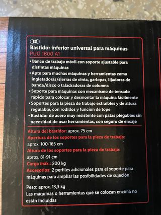 Bastidor inferior universal Parkside PUG 1600 A1