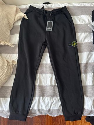 Stone Island Pantalón Chándal Negro