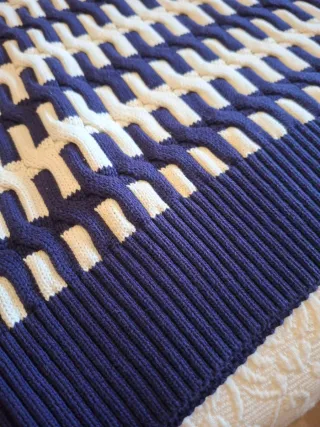 Jersey de punto Zara Azul y Blanco Talla M