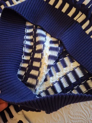 Jersey de punto Zara Azul y Blanco Talla M
