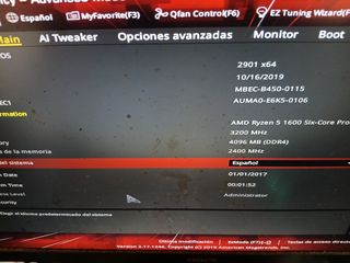 Placa base Asus rog strix b450 f +ryzen 5 +ram