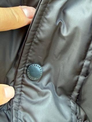 Abrigo Burberry Negro Plumas Nuevo