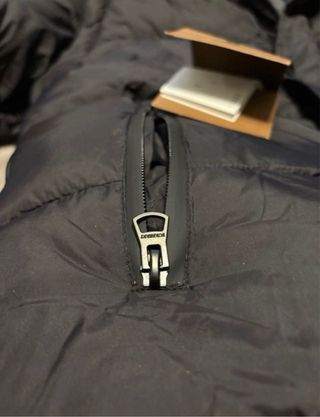 Abrigo Burberry Negro Plumas Nuevo