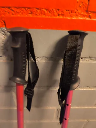 Palos de esquí infantiles rosas