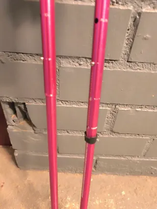 Palos de esquí infantiles rosas