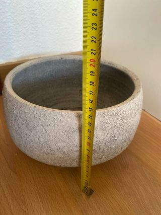 Set de macetas de cerámica y piedra