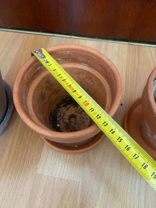 Set de macetas de cerámica y piedra
