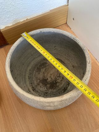 Set de macetas de cerámica y piedra