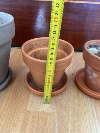 Set de macetas de cerámica y piedra