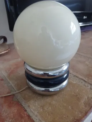 Lámpara de mesa vintage esfera cristal