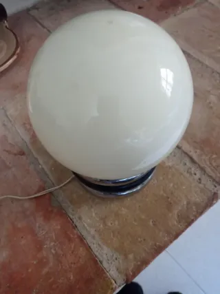 Lámpara de mesa vintage esfera cristal