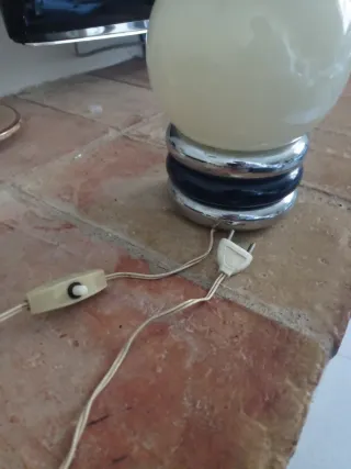 Lámpara de mesa vintage esfera cristal